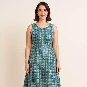 Brooks Brothers Blue Floral Midi Dress